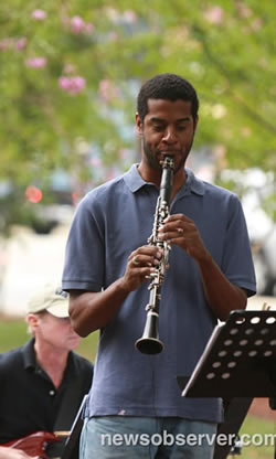Jordan on clarinet